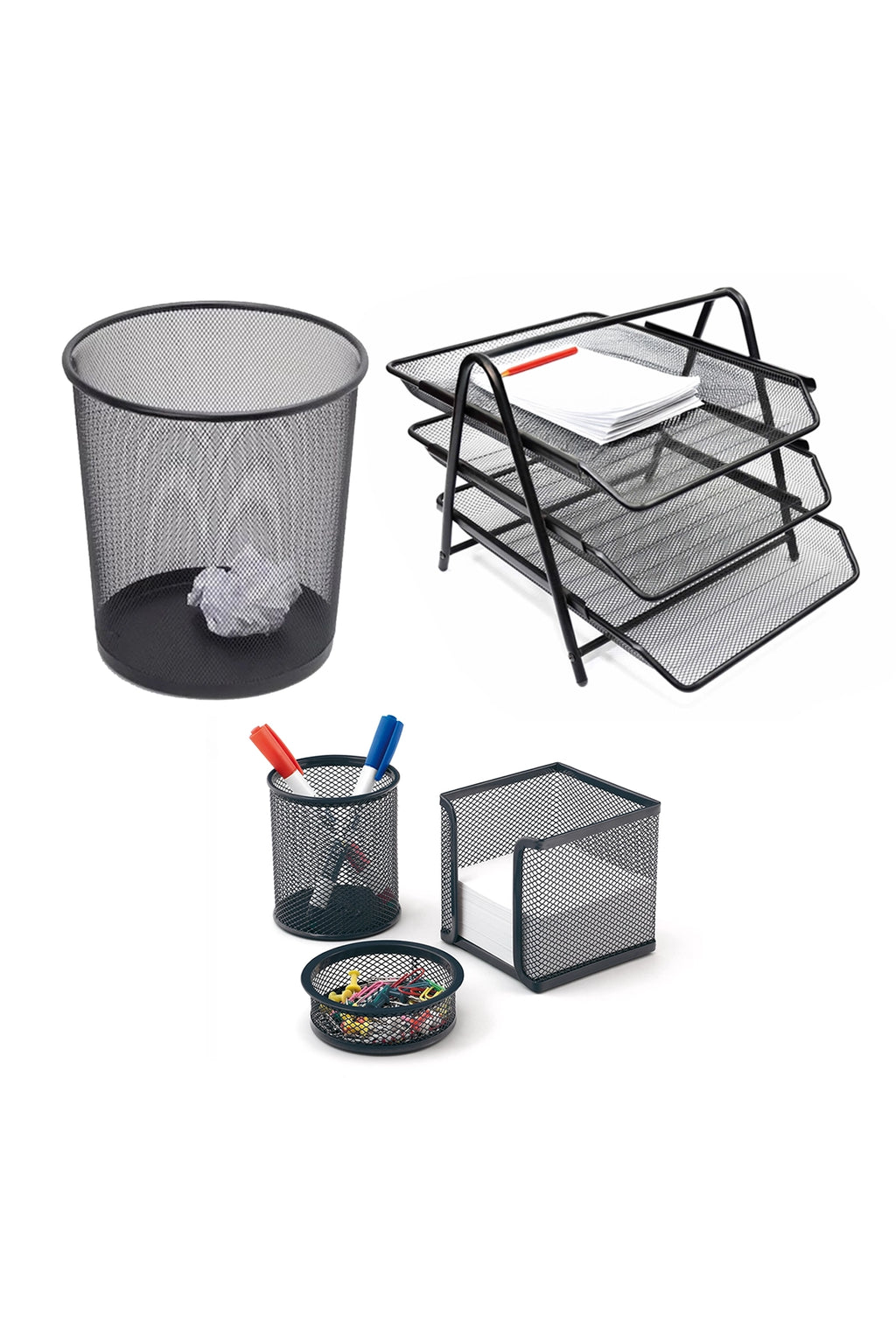 Perfore 5'li Metal Ofis Masaüstü Seti