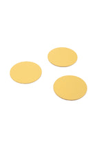 Sarı Oval Deri Bardak Altlığı 3 Adet