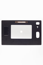 Lüks Deri Masa Sümeni 70x45 Ahşap Detaylı