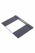 Deri Toplantı Sümeni Kalem Bölümlü 49x34cm Siyah Ahşap Detaylı