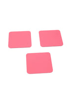 Pembe Deri Bardak Altlığı Kare 3 Adet