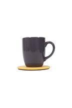 Sarı Oval Deri Bardak Altlığı