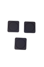 Lüks Deri Bardak Altlığı Düz Siyah 3 Adet