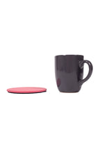 Pembe Oval Deri Bardak Altlığı