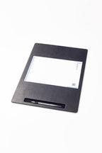 Deri Toplantı Sümeni Düz Siyah Dikey Kalem Bölümlü 49x34cm