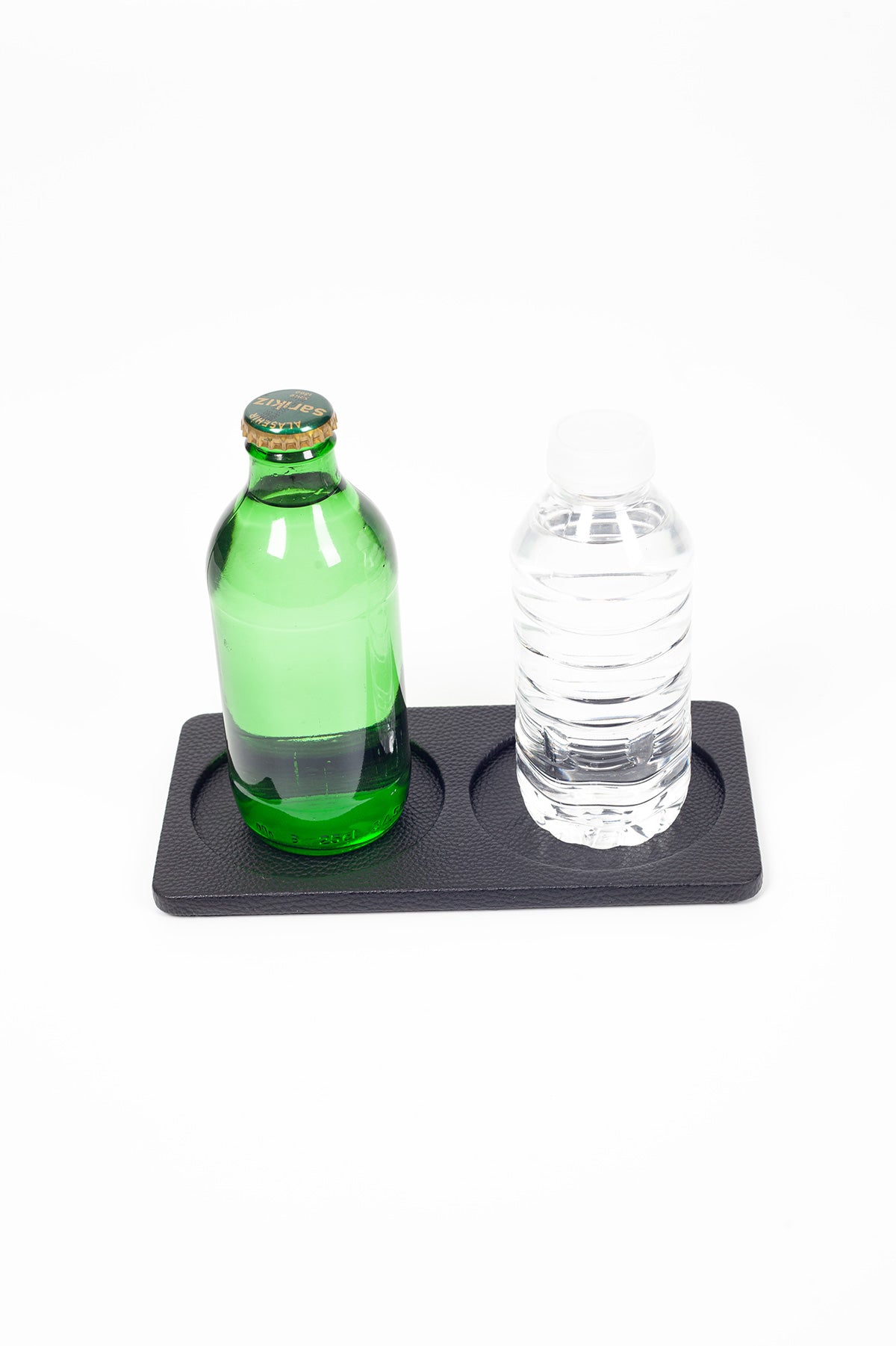 Toplantı Odası Bardak Altlığı 2 Bölümlü Oval Siyah