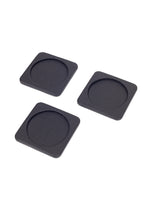 Lüks Deri Bardak Altlığı Siyah 3 Adet