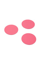 Pembe Oval Deri Bardak Altlığı 3 Adet