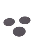 Antrasit Oval Deri Bardak Altlığı 3 Adet