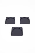 Lüks Deri Bardak Altlığı Düz Siyah 3 Adet