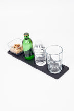 Toplantı Odası Bardak Altlığı 4 Bölümlü Düz Siyah