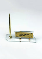 Masaüstü Kristal İsimlik İmza Kalemli