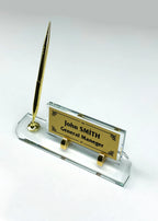 Masaüstü Kristal İsimlik İmza Kalemli