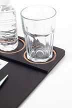 Masa Sümeni Toplantı Seti Düz Siyah Ahşap Detaylı