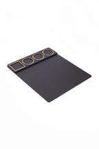 Masa Sümeni Toplantı Seti Siyah Ahşap Detaylı