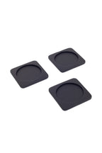 Lüks Deri Bardak Altlığı Düz Siyah 3 Adet