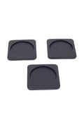Lüks Deri Bardak Altlığı Siyah 3 Adet