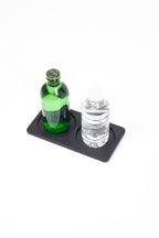 Toplantı Odası Bardak Altlığı 2 Bölümlü Oval Düz Siyah