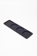 Toplantı Odası Bardak Altlığı 4 Bölümlü Düz Siyah