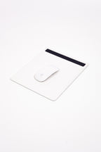 Deri Mousepad Beyaz 23x27cm Kalem Bölümlü