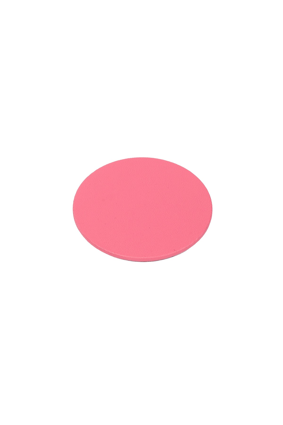 Pembe Oval Deri Bardak Altlığı